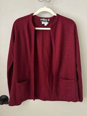 Vintage Givenchy Sport Burgundy Cardigan Sweater